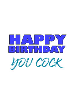Happy Birthday Cock