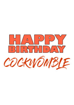 Happy Birthday Cock Womble
