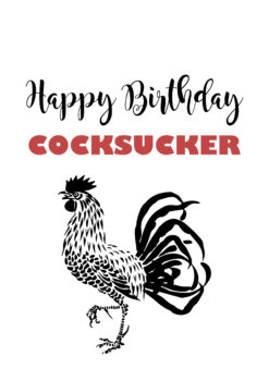 Happy Birthday Cock Sucker