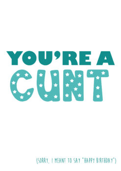 Youre A Cunt - Hbd (Blue)