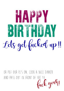 Birthday Fucked Up Pj'S