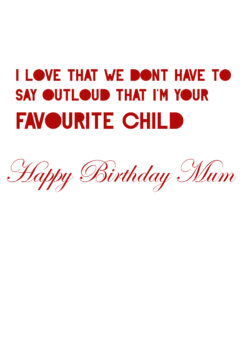 Mum Birthday Favourite